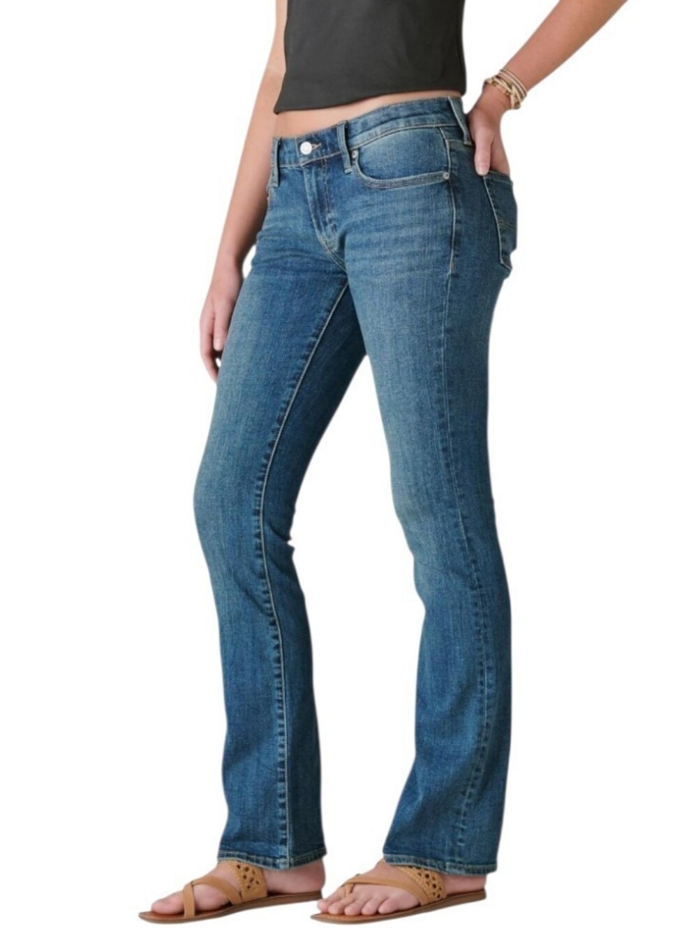 Women's Lucky Brand Sweet Midrise Boot US Size 4/27 30 Inseam